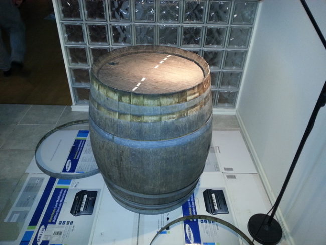 This was the barrel he bought -- as you can see, it was pretty grungy.