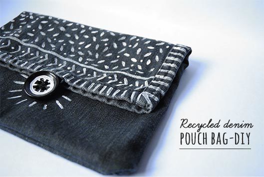 No one will believe you when you tell them you made this <a href="http://www.jessicarebelo.com/recycled-denim-pouch-bag-diy/" target="_blank">jean pouch</a>.