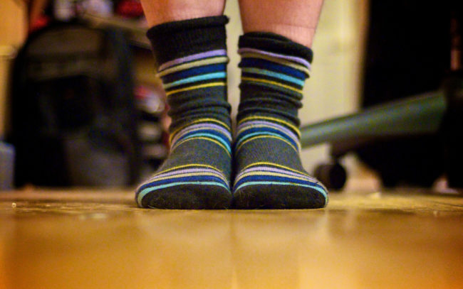Shoes a size too small? Put thick socks on with them and blow dry the outside to stretch them out.