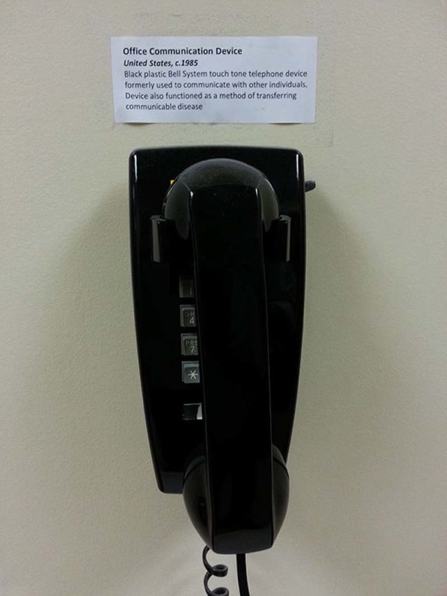 The office refused to take down this landline phone that no longer worked, so...