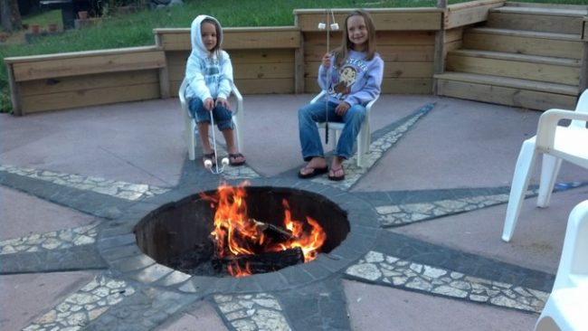 This in-ground pit is super cool...even the kids are hip with it.