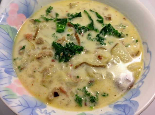 This Olive Garden <a href="https://www.youtube.com/watch?v=OwXEkrqH5RE" target="_blank">Zuppa Toscana</a> recipe looks like a winner. Buon appetito!