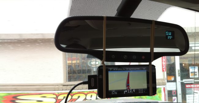 Stop taking your eyes off the road to look at your GPS when you use rubber bands.