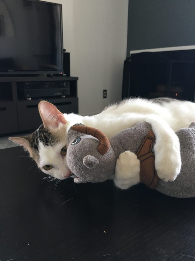 The stuffed animal that kept her company during the most trying time in her life has remained by her side.