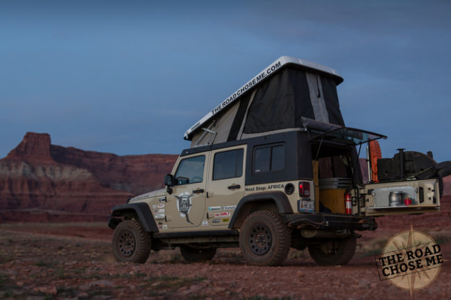 Of course he couldn't leave without giving it a test drive -- he spent a couple of weeks in Moab, UT, off-roading and camping.