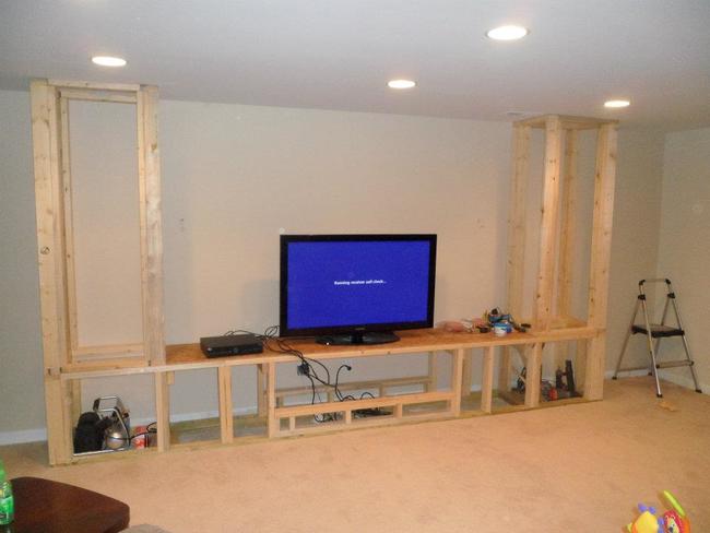 Before he could finish the build, he had to put the television back in time to catch "The Walking Dead."  