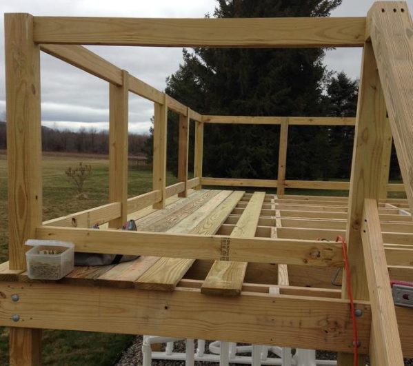 He got back to it in May of this year and wasted no time laying down the floorboards.