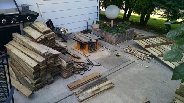 He ripped the pallets apart.