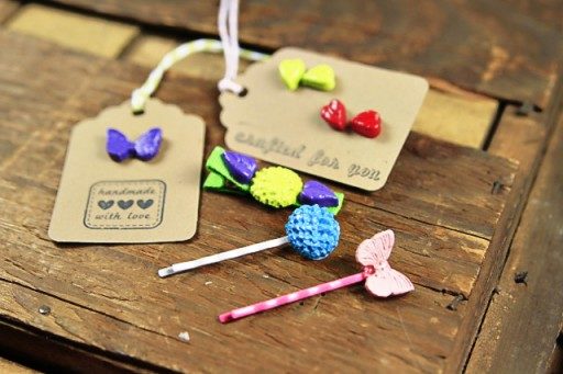 Use silicone molds to make little pendants to attach to bobby pins, earrings, and more fun accessories.
