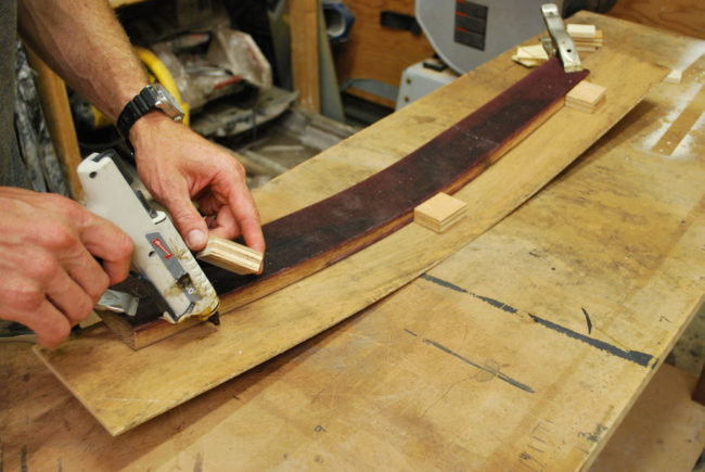 Assembling a quick jig will help ensure that each stave is cut to perfection!