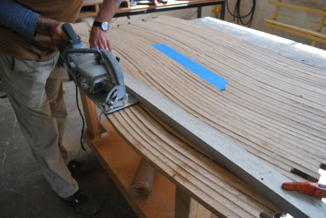 This step can be a bit time consuming. <a rel="author" href="http://www.instructables.com/member/johnwhitmarsh/" itemprop="author" target="_blank">Johnwhitmarsh</a> recommends starting small, gluing five staves together at a time.