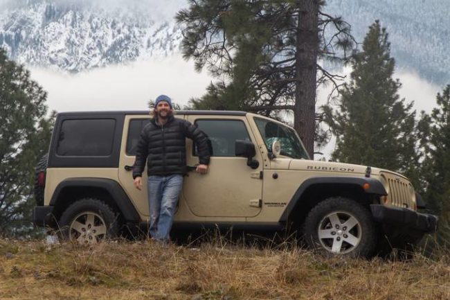 Dan bought one Jeep, got to work on it, but not long after that, the engine exploded. After a period of feeling like a failure, the world traveler picked himself back up and bought a new car.