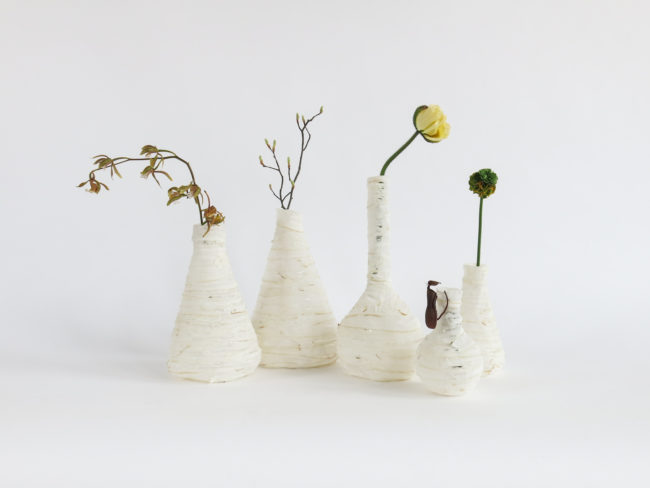 By decellularizing discarded meat from local supermarkets, he creates a stunning medium with which he produces vases and light fixtures that are so refined and delicate, they belie their building blocks upon first glance.