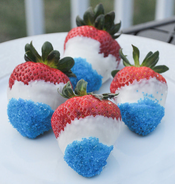 The kids will want to get their hands on these <a href="http://ministryofalcohol.com/2012/champagne-soaked-4th-of-july-strawberries/" target="_blank">champagne-soaked strawberries</a>. To avoid that, tell them they're poisoned and that you can't die as they watch you eat them.