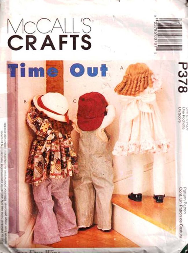 And it isn't actually a faceless demon child after all. It's a fairly normal figure known as a "time out doll." You can even buy yourself a craft kit and make one at home if you want to!