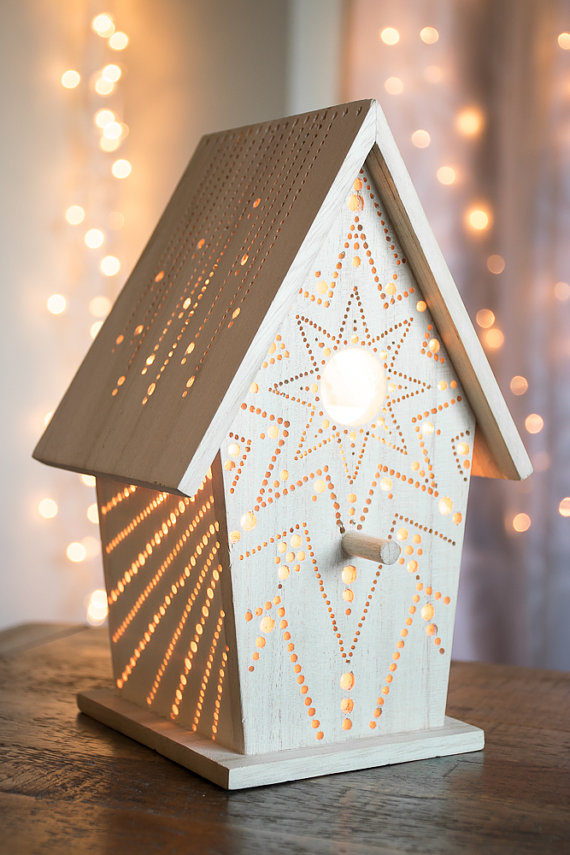 Have a country theme going on at home? Take a look at this <a href="http://tiptoethrough.blogspot.com/2011/12/diy-bird-house-night-light.html" target="_blank">birdhouse project</a>.