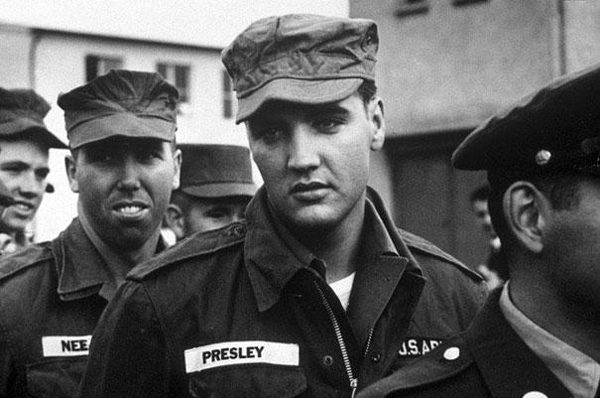 Elvis Presley in the army.