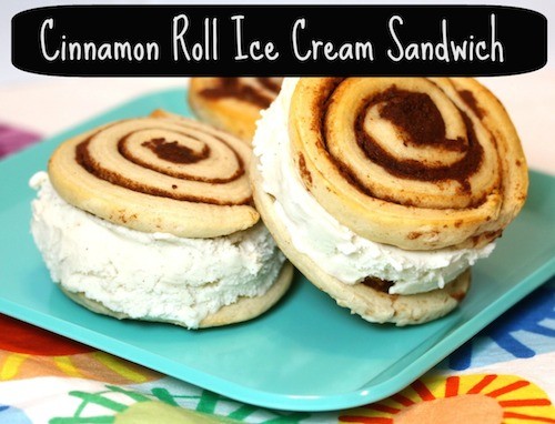 Cut cinnamon rolls in half before baking to make a tasty treat.