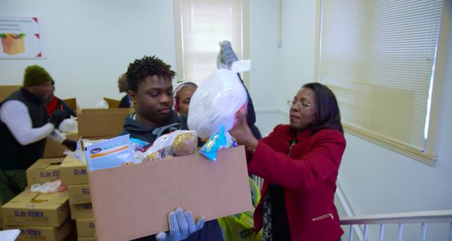 She began her engagement outside of academics and listened to community concerns. She was able to open up a food pantry. She's given 8,000 pounds of food per month to hand out to community members.