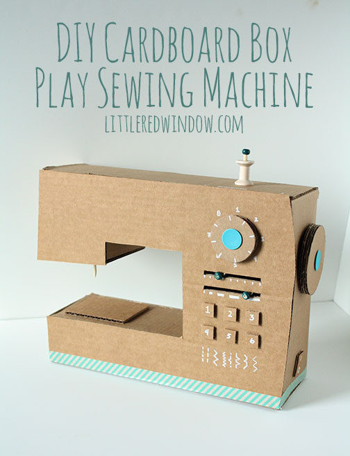 No needles required to craft this cute <a href="http://littleredwindow.com/2014/04/diy-cardboard-box-play-sewing-machine.html" target="_blank">sewing machine</a>.