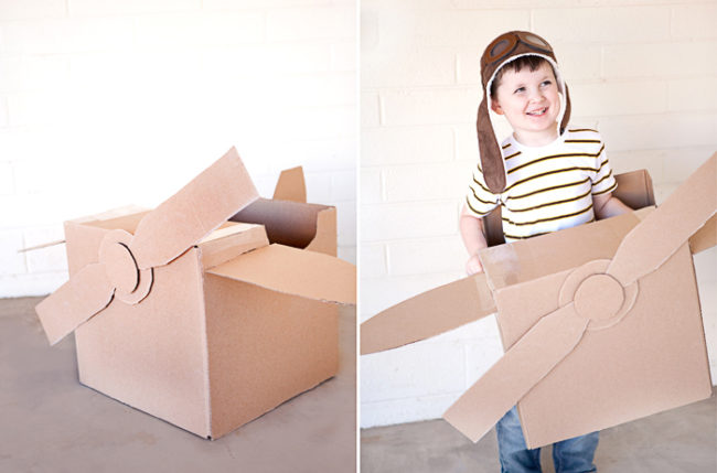 Let their imaginations soar with this <a href="http://www.smallfryblog.com/2013/01/29/cardboard-airplane/" target="_blank">airplane</a>.