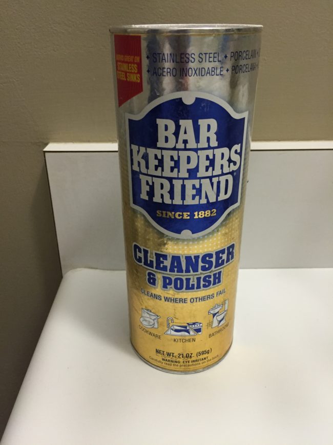 That's when she brought in the big guns...Bar Keepers Friend.