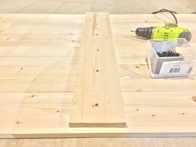 She added six screws to the vertical board -- one on each horizontal plank -- for security.