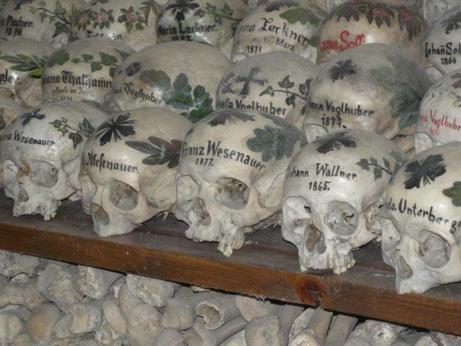 Shortly after this practice began, the families began painting the skulls with their names and dates of death.  They also painted symbols of love and courage to honor the dead.