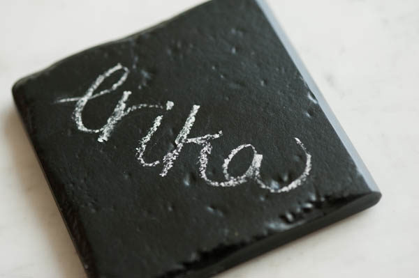 Use these <a target="_blank" href="http://www.thesweetestoccasion.com/2012/10/diy-chalkboard-coasters/">coasters</a> to easily assign drinks at your next party.