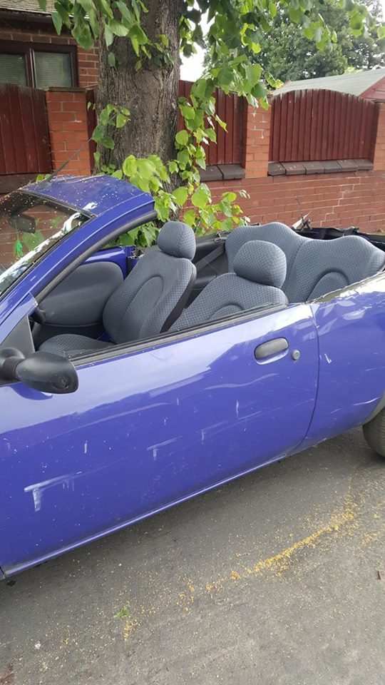 They modified the vehicle in order to enjoy a nice, cool breeze while on the road.