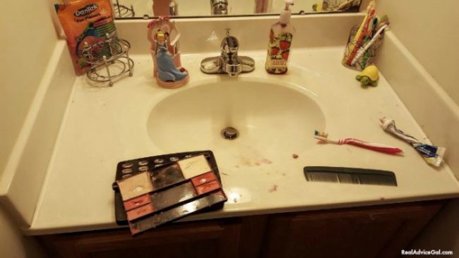 Get all that makeup and hair dye off of your vanity counters.