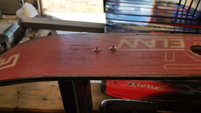 Our builder cut off and sanded down the exposed screws to ensure that no one would get hurt.