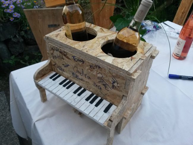 All of the birthday girl's friends signed the piano to make it even more special.