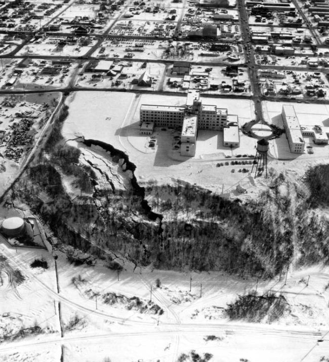 Anchorage suffered awful damage. In addition to collapsed homes, residents in this town also dealt with landslides that wiped out entire neighborhoods.