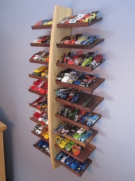 Display your child's favorite cars with this <a href="http://lumberjocks.com/projects/53755#comment-1063211" target="_blank">sleek shelving</a>. They'll love showing them off so much, they won't even know they're cleaning!