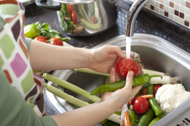 Don't wash fruits and veggies until you're about to use them.