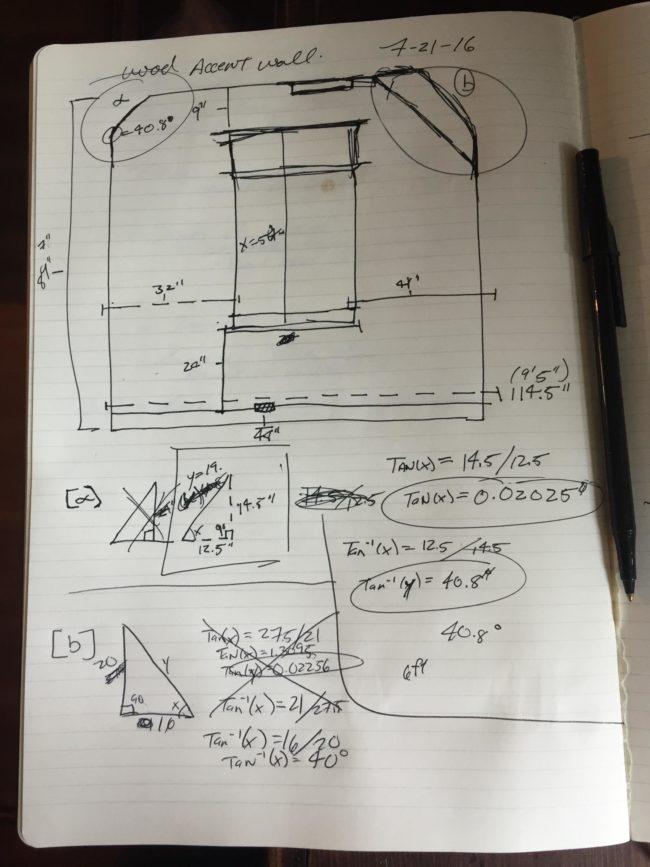 And you thought you'd never use math after high school! Our builder had quite a few angles to figure out before starting the build.