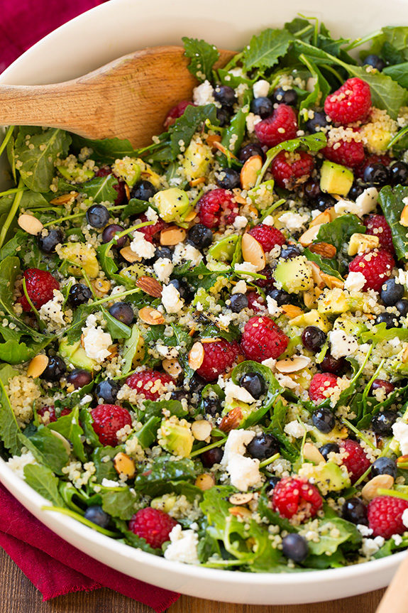 But if you're into the superfood craze, this <a href="http://www.cookingclassy.com/2015/01/berry-avocado-quinoa-kale-salad-honey-lime-poppy-seed-dressing/" target="_blank">quinoa, kale, and berry mix</a> is for you.