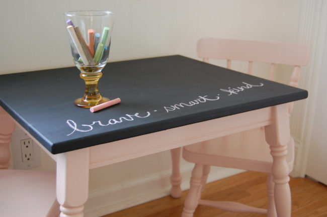 Let your kids' creativity shine with this cute <a target="_blank" href="http://scoutvintagecollective.com/2012/01/02/from-average-to-amazing-i-call-a-do-over/">craft table</a>.