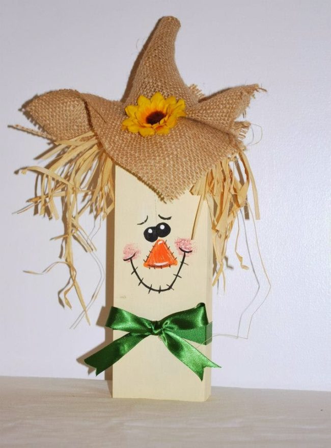 Make some adorable <a target="_blank" href="http://mamascraftyplace.blogspot.com/2012/09/2x4-scarecrow.html">seasonal decorations</a>.