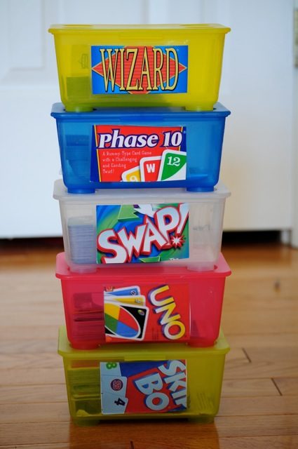 First of all, 52 Pickup can be a thing of the past with these <a href="http://jazzieandtahlia.typepad.com/my_weblog/2011/08/playing-cards-storage-solution.html" target="_blank">card game organizers</a>!