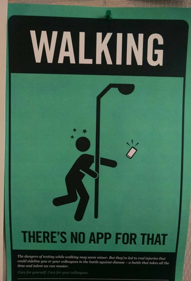 Don't walk and text.