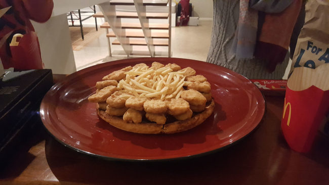 The nugget halo makes a well for some McDonald's fries and renewed faith in the human spirit.