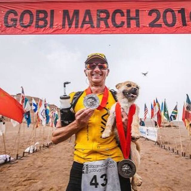 And when Leonard finally crossed the finish line in second place, Gobi was right there beside him.  That's when he knew he had to bring her home with him, despite the difficult hurdles he would have to jump to get her from China to Scotland.