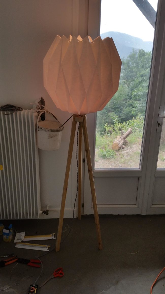 Attaching the shade to the lamp proved to be a bit trickier than expected. 