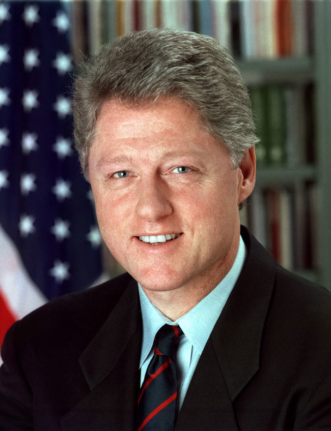 Bill Clinton spent two terms in office from 1993 to 2001. 