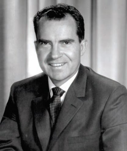 Richard Nixon entered office on January 20, 1969. He'd previously served as vice president during Eisenhower's terms.