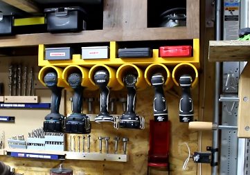 This <a href="https://www.youtube.com/watch?v=ALn9zyUp3_o" target="_blank">hanging drill rack</a> is something any handyman would love!