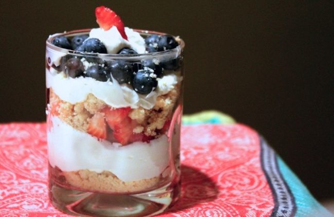 Cool off with a refreshing <a href="http://spoonuniversity.com/2014/07/mini-cheesecake-parfait-berries/" target="_blank">mini cheesecake parfait</a>. 