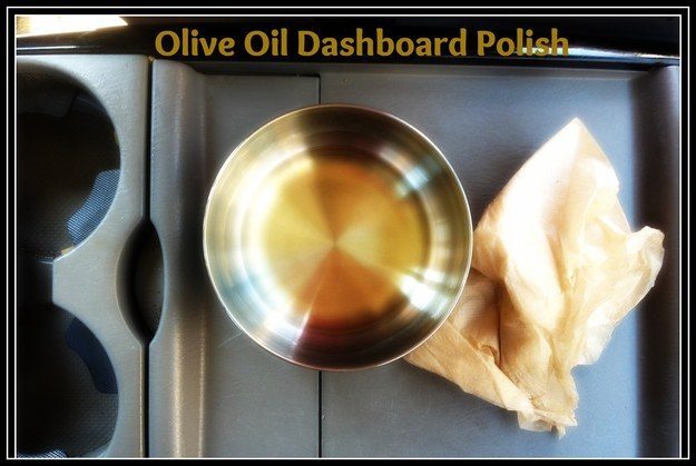 Make your dashboard shine with this simple DIY <a href="http://mommyfootprint.com/how-to-clean-your-vehicle-without-chemicals/" target="_blank">dashboard polish</a>.